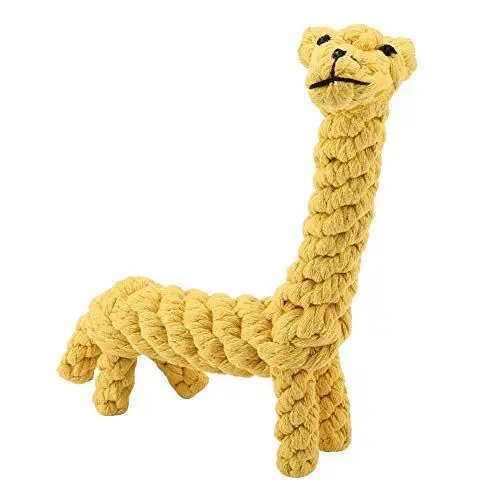 Produktbild: FTVOGUE Hundespielzeug, niedliches Hundespielzeug aus Baumwolle, Bissfest, Giraffen-Design, für Zähnereinigung