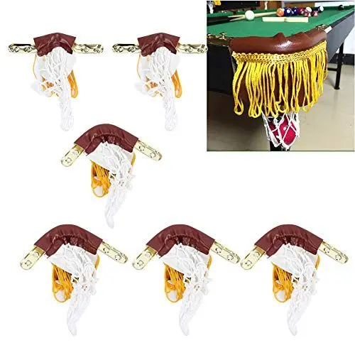 Produktbild: FTVOGUE Kinder Billard Net Ball Tasche, Kunstleder Billard Taschennetz Kinder Billard Net Ball Tasche Ersatz Billard Tasche Net Zubehör für Kinder Billardtisch