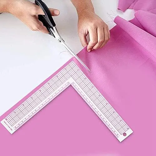 Produktbild: FTVOGUE L Square Lineal, zum Nähen 90 Grad Professionelles Schneider Lineal für Kleidungsstücke