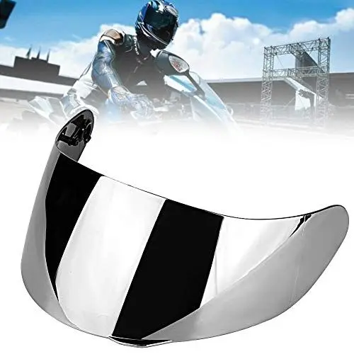 Produktbild: FTVOGUE Motorrad Windschutz Helmlinsenvisier, Anti-Fog-Motorrad Windschutzscheibe, Motorrad Helmlinsenvisier, Helmlinsen Visierschutz Motorrad Objektiv Visier für AGV K1 K3 SV K5 K5-S(Silber-)