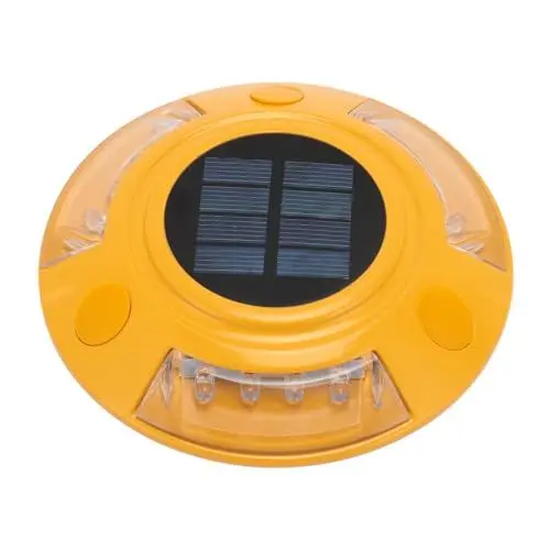 Produktbild: FTVOGUE Solar Road Stud Light IP68 Wasserdichte LED-Docklampe aus Aluminiumlegierung für Bodendeck-Wege 1,8 W 6 V (grünes Licht)