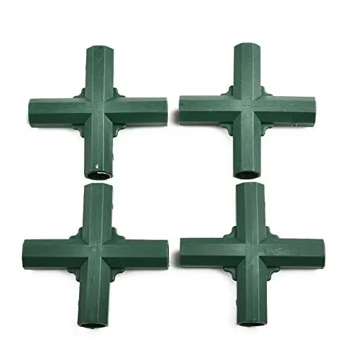 Produktbild: FUBESK Eckverbinder für Gartengeräte, Gewächshaus-Eckverbinder, Kunststoff-Strukturverbinder, grün, für den Außenbereich, Garten, Gewächshaus, Stangenverbindungen, Adapter