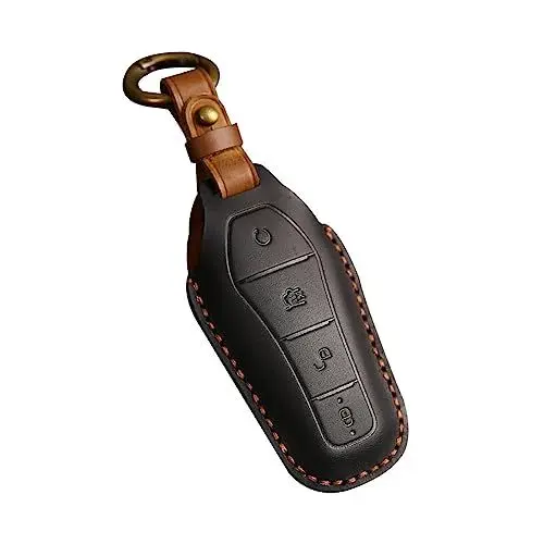 Produktbild: FUBESK Leder-Schutzhülle für Auto-Fernbedienung, für B-Y-D Atto 3, Schwarz
