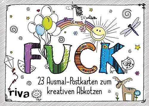 Produktbild: FUCK – Ausmal-Postkarten: 23 verfluchte Ausmal-Postkarten zum kreativen Abkotzen. Sprüche und Motive zum Selbstgestalten und Verschicken. Das perfekte Geschenk für zwischendurch