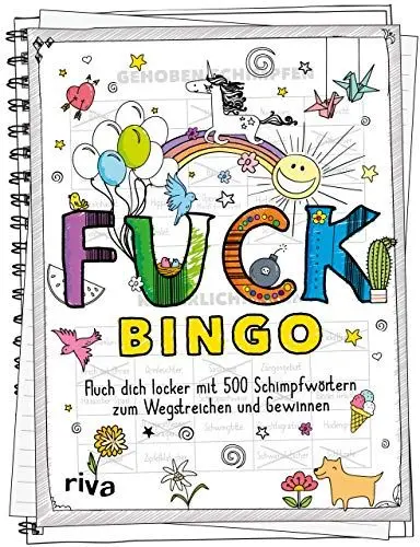 Produktbild: FUCK – Bingo: Fluch dich locker mit 500 Schimpfwörtern zum Wegstreichen und Gewinnen. Der Klassiker für Erwachsene. Zum Abreagieren und gegen Langeweile. Perfekt für Spieleabende