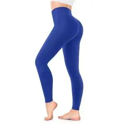 Produktbild: FuelMeFoot Leggings Damen High Waist Blickdicht Leggins mit Bauchkontrolle Slim Fit Angenehm Weiche Elastische Sportleggings.1 Pack-16-Saphir L/XL