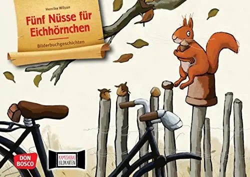 Produktbild: Fünf Nüsse für Eichhörnchen. Kamishibai Bildkartenset: Entdecken - Erzählen - Begreifen: Bilderbuchgeschichten. Witzige Wintergeschichte über ... für unser Erzähltheater)
