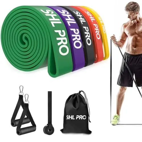 Produktbild: Resistance Bands for Working Out, Durable Exercise Bands Resistance, Thick Stretch Bands for Fitness Exercise, Yoga, Strength Training, Physical Therapy (5 Pcs Set)