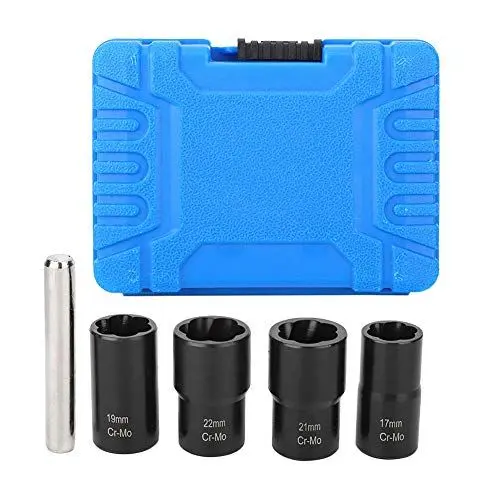 Produktbild: Für 20Mm Nut Extractor - Spiral Profil Steckschlüssel Satz Antrieb Innenvierkant 5 Stücke Twist Sockel Set Verriegelungsrad Muttern Bolzenbolzen Extraktor Entferner 17Mm 19Mm 21Mm 22Mm Sockel