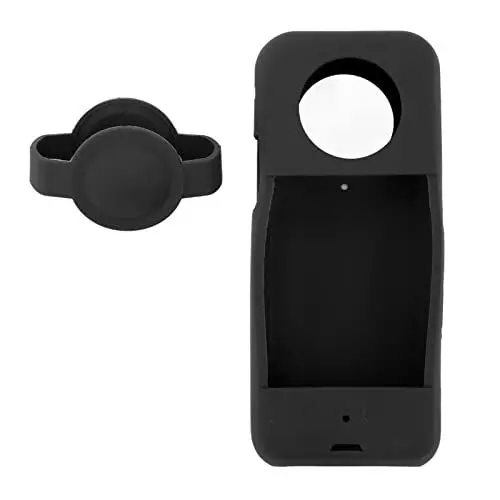 Produktbild: Für Insta 360 X3 Objektivdeckelschutz, Objektivdeckel Silikonhülle Objektivschutz Action Kamera Zubehör Für X3 (Schwarz)