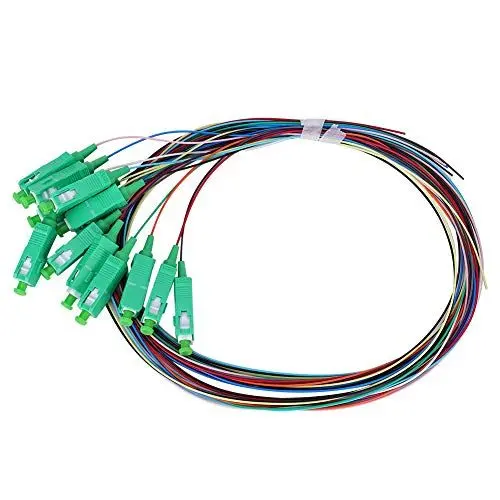 Produktbild: Für SC-Singlemode-Faser, 12 Kerne SC/APC-Singlemode-Glasfaser-Pigtail Farbcodierter Glasfaser-Pigtail-Strang Multimode-, Sc-Glasfaseranschlüsse