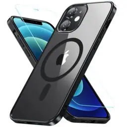 Produktbild: Für iPhone 12 Hülle, iPhone 12 Pro Hülle für Magsafe mit Panzer Schutz Glas, (Schutz in Militärqualität) Stoßfest Magnetisch Handyhülle iPhone 12| iPhone 12 Pro Case Dünn Cover Schutzhülle, Schwarz