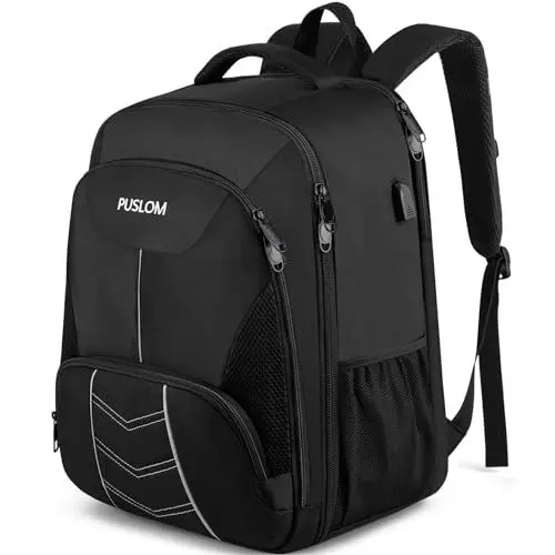 Produktbild: für Easyjet Handgepäck 45x36x20 Handgepäck Tasche Groß Reiserucksack für Flugzeug Cabin Bag Laptop Rucksack 15.6 Zoll mit USB Ladeanschluss für Herren Damen Schulrucksack Jungen Teenager,Schwarz