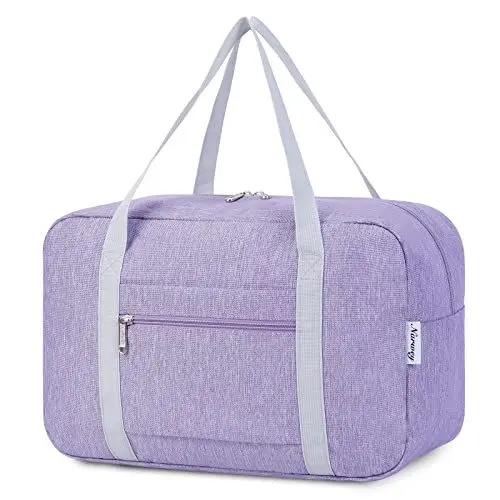 Produktbild: für Ryanair Handgepäck 40x20x25 & Handgepäck Tasche für Flugzeug - Faltbare Reisetasche Damen & Weekender Damen - Handgepäck Koffer 20L (Lila)
