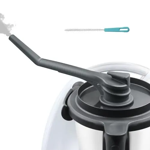 Produktbild: für Thermomix TM6 MCC Dampfumleiter - Dampf Umleitung(Extra Lang) für Monsieur Cuisine Smart Thermomix Zubehör, Silikon Dampfableiter für Küchen Hängeschränke Schutz Mit Bürste