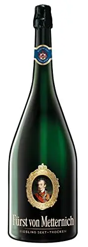 Produktbild: Fürst von Metternich Riesling Sekt Trocken (1 x 3 l) Trockener Premium-Sekt in beeindruckender Doppelmagnumflasche, ideal als Geschenk zur Hochzeit, Weine aus deutschen Anbaugebieten