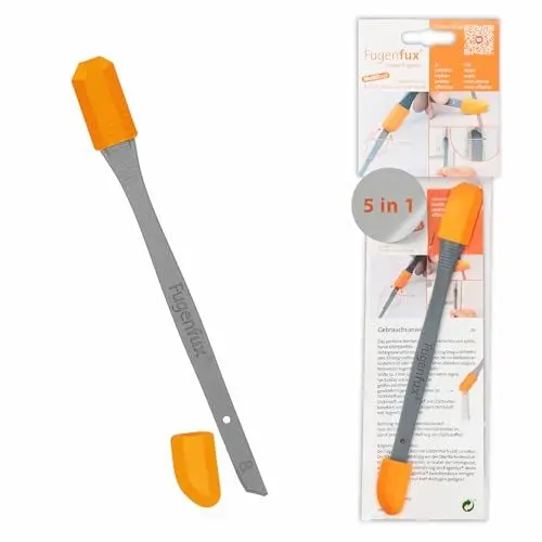 Produktbild: FUGENFUX® MULTITOOL | 2-in-1 Fugenabzieher mit Revolutionärer Zauberspitze & 5 Fugenformen | Vielseitiger Fugenglätter | Silikon-abzieher Made in Germany | Ideal für Silicon, Acryl & Mehr (Neu)