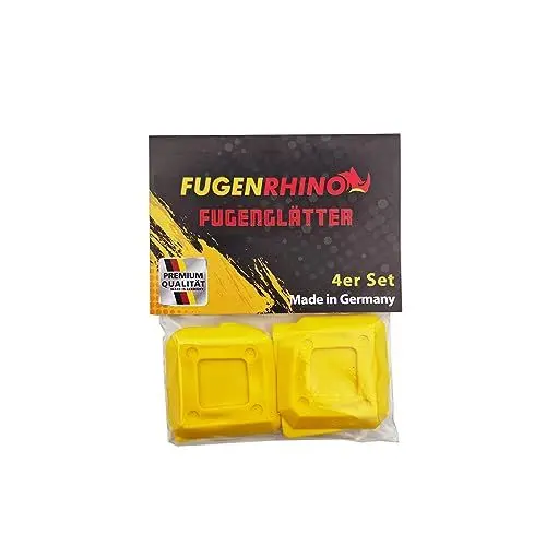 Produktbild: Fugenrhino - Profi Fugenglätter 4er SET | Silikon Abzieher mit 16 Fugenformen – Ihr Abzieher Werkzeug für perfekte Silikon Fugen | Hochwertige Silikon Spachtel für präzise und saubere Fugen