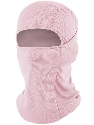 Produktbild: fuinloth Sturmhaube, Skimaske Balaclava, Motorrad Fahrrad gesichtshaube für Herren/Damen Hellrosa