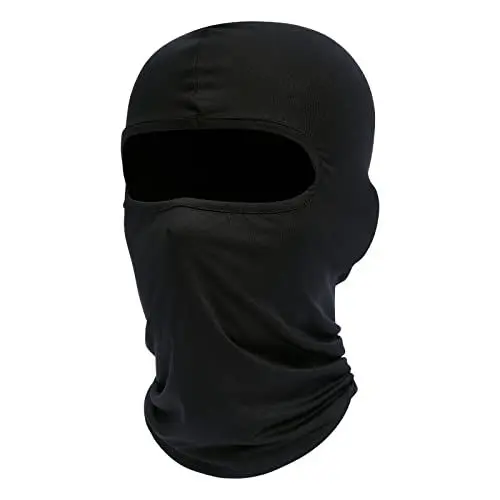 Produktbild: fuinloth Sturmhaube Motorrad Skimaske, Fahrrad Sturmmaske UV-Schutz Balaclavas für Herren/Damen Schwarz