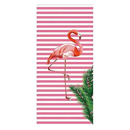 Produktbild: Fuiw Strandtücher, extra groß, 150 x 70 cm, Mikrofaser für Damen und Herren, ideal für Schwimmen, Spa, Reisen, Yoga, Sport, Camping, Sonnenliege, Bad oder Dusche zu Hause, Flamingo-Druck