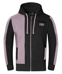 Produktbild: FULL TIME SPORTS Herren-Fleece-Panel-Hoodies Mit Frontrei§Verschluss, LŠssiges Herren-Fleece-Pullover-Hoodie-Oberteil FŸr Laufen, Fitnessstudio Und Arbeitskleidung (Schwarz with Bewegung, Large)