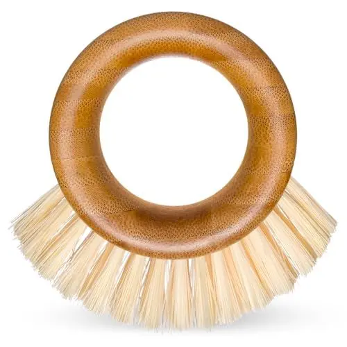 Produktbild: Full Circle The Ring Gemüsebürste aus Bambus - Vielseitige Reinigungsbürste für Obst und Gemüse - Für Lebensmittel wie Kartoffeln, Pilze und Karotten mit Borsten und Griff aus recyceltem Material
