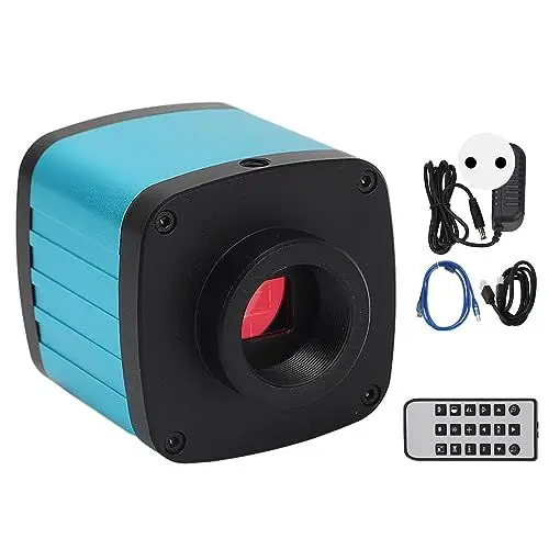 Produktbild: ViaGasaFamido Digitale Handmikroskop Schwarz 48MP 1080P 60FPS LED USB HD Ausgang Digital Mikroskop für CPU PCB Reparatur (EU-Stecker)