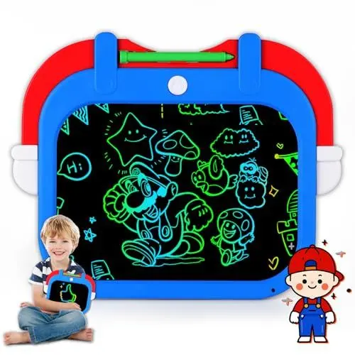 Produktbild: Fullware LCD Schreibtafel Maltafel Zaubertafel Kinder ab 3 4 5 6 7 Jahre, 9 Zoll Schreibtablett Lernspielzeug Kinderspielzeug, Kleine Geschenke für Kinder Jungen Mädchen