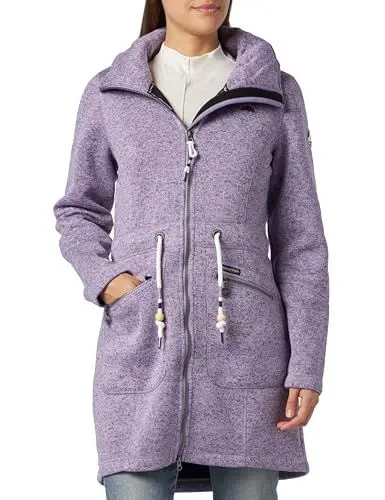 Produktbild: Fumo Damen Strickfleecemantel 34313970-FU01, Lila Melange, S