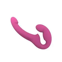 Produktbild: FUN FACTORY Doppeldildo SHARE LITE (Blackberry), Ultraleichter Strapless Strap- On Dildo für Paare – 100% medizinisches Silikon, Made in Germany - hochwertig & hautfreundlich