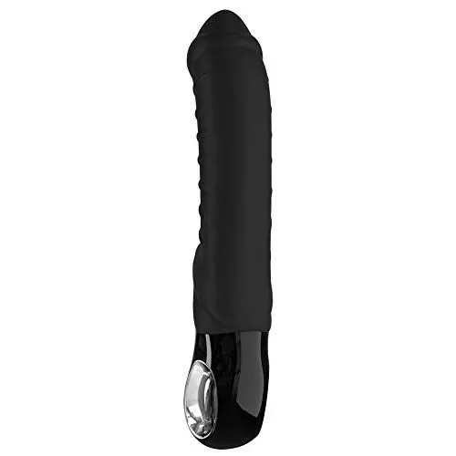 Produktbild: FUN FACTORY G-Punkt Vibrator TIGER (Schwarz) - Großer, strukturierter Dildo mit starker Vibration – 100% medizinisches Silikon, hochwertig & hautfreundlich, Made in Germany