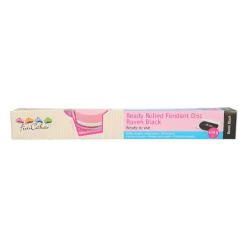 Produktbild: FunCakes Ausgerollte Rollfondant Disc -Raven Black- 430g ready rolled Schwarz