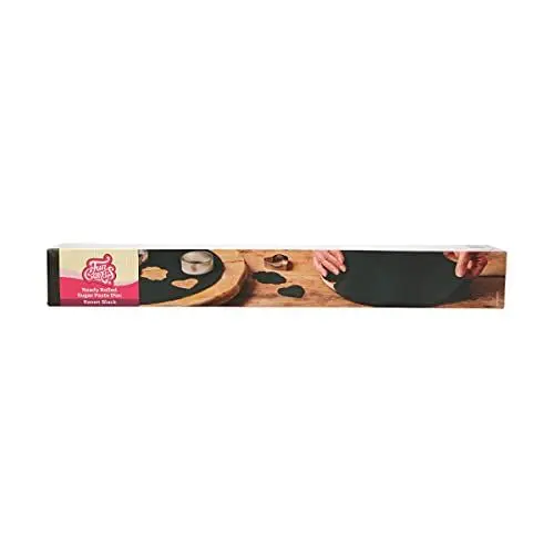 Produktbild: FunCakes Ausgerollte Rollfondant Disc Raven Black: Köstliches Vanille-Aroma, bereits gerollt, einfach zu verwenden, perfekt für die Kuchendekoration, 430 g