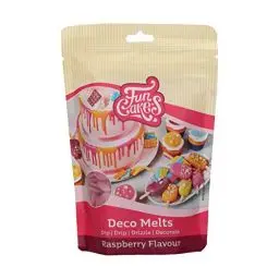 Produktbild: FunCakes Deco Melts Himbeergeschmack - Dip, Drip, Dekorieren! In der Mikrowelle schmelzen und in jede Form gießen. Machen Sie Süßigkeiten, dekorieren Sie Kuchen, Kekse und Cupcakes! AZO frei. 250 g