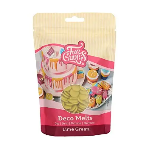 Produktbild: FunCakes Deco Melts Limettengrün - Tauchen, drippen, dippen und dekorieren! In der Mikrowelle schmelzen und in jede Form gießen, 250 g