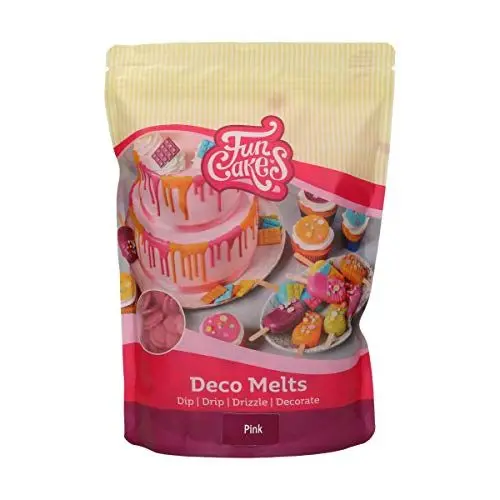 Produktbild: FunCakes Deco Melts Rosa - Tauchen, drippen, dippen und dekorieren! In der Mikrowelle schmelzen und in jede Form gießen, 1 kg