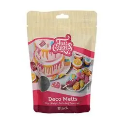 Produktbild: FunCakes Deco Melts Schwarz - Tauchen, drippen, dippen und dekorieren! In der Mikrowelle schmelzen und in jede Form gießen, 250 g
