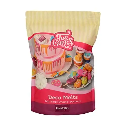 Produktbild: FunCakes Deco Melts natürliches Weiß - Tauchen, drippen, dippen und dekorieren! In der Mikrowelle schmelzen und in jede Form gießen, 1 kg