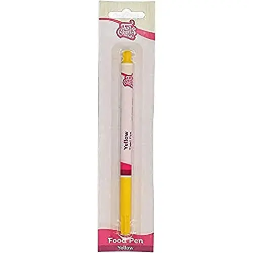 Produktbild: FunCakes Food Pen Gelb: Lebensmittelfarbe Stifte, flexible Spitze für dicke und dünne Linien, Essbarer Stift für Kekse , Kuchen, Fondant und mehr, ideal zum Personalisieren, Halal-zertifiziert