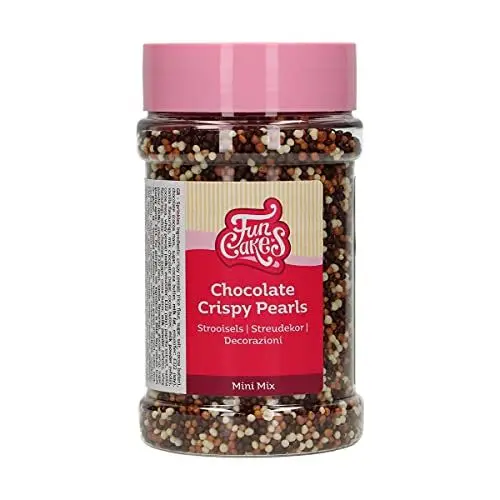 Produktbild: FunCakes Mini Schokoladen Knusperperlen Mix: Kuchenstreusel, guter Geschmack, perfekt zum Dekorieren von Kuchen, Schokoladenstreusel. 175 g.