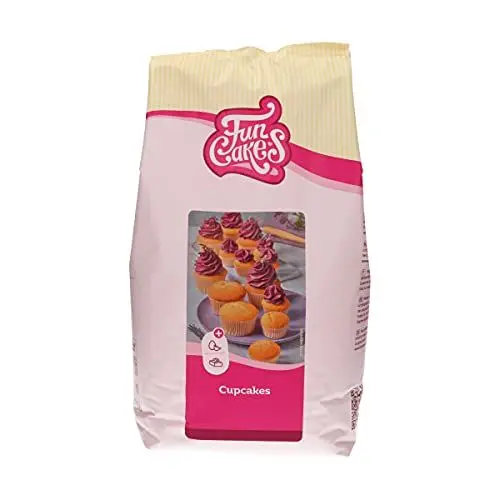 Produktbild: FunCakes Mix für Cupcakes: Einfach zu verwenden, perfekt gleichmäßige Cupcakes, Mini Cupcakes oder Laibkuchen, Vanillegeschmack, Konditorqualität, Halal., 1 kg
