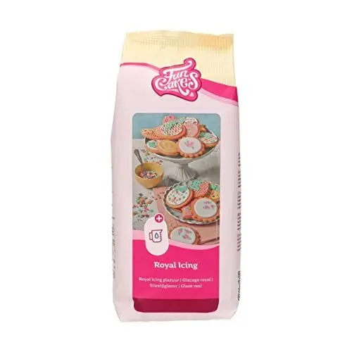Produktbild: FunCakes Mix für Royal Icing, einfach zu verwenden, zum Dekorieren von Kuchen und Keksen, schöne Glasur, nur Wasser hinzufügen, Halal., 900 g