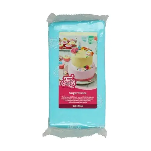 Produktbild: FunCakes Rollfondant Baby Blue: Einfach zu verwenden, glatt, flexibel, weich und biegsam, perfekt zum Dekorieren von Kuchen, halal, koscher und glutenfrei. 1 kg