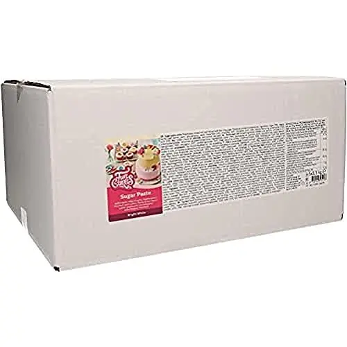 Produktbild: FunCakes Rollfondant Bright White: Einfach zu verwenden, glatt, flexibel, weich und biegsam, perfekt zum Dekorieren von Kuchen, halal, koscher und glutenfrei. 12,5 kg (5 x 2,5 kg)