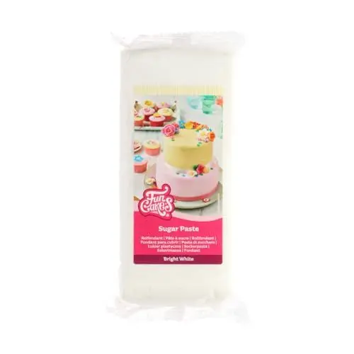 Produktbild: FunCakes Rollfondant Bright White: Einfach zu verwenden, glatt, flexibel, weich und biegsam, perfekt zum Dekorieren von Kuchen, halal, koscher und glutenfrei. 1 kg