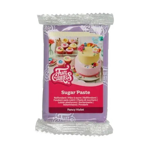 Produktbild: FunCakes Rollfondant Fancy Violet: Einfach zu verwenden, glatt, flexibel, weich und biegsam, perfekt zum Dekorieren von Kuchen, Halal, koscher und glutenfrei, 250 g