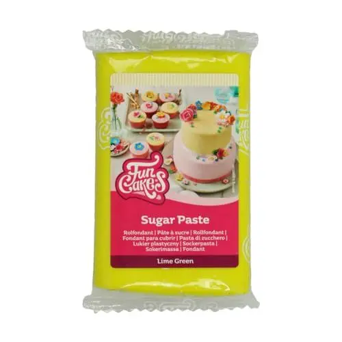 Produktbild: FunCakes Rollfondant Limonengrün: Einfach zu verwenden, glatt, flexibel, weich und biegsam, perfekt zum Dekorieren von Kuchen, halal, koscher und glutenfrei, 250 g
