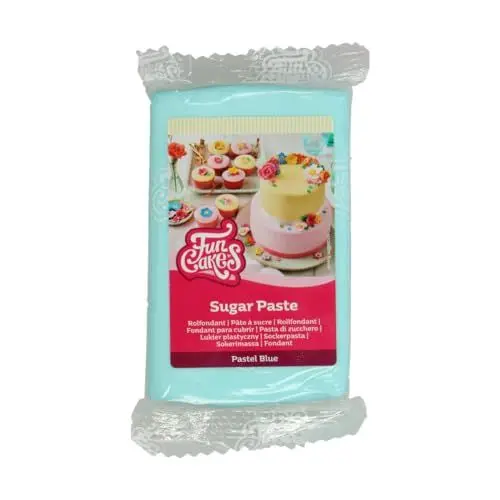 Produktbild: FunCakes Rollfondant Pastellblau: Einfach zu verwenden, glatt, flexibel, weich und biegsam, perfekt zum Dekorieren von Kuchen, halal, koscher und glutenfrei, 250 g