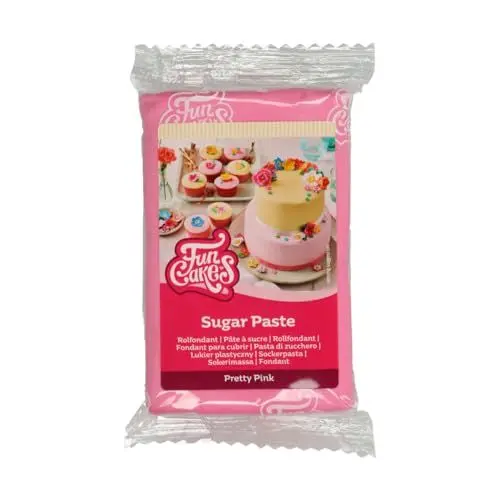 Produktbild: FunCakes Rollfondant Pretty Pink: Einfach zu verwenden, glatt, flexibel, weich und biegsam, perfekt zum Dekorieren von Kuchen, halal, koscher und glutenfrei, 250 g
